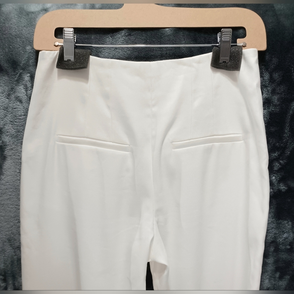 NWT Veronica Beard Jude Linen Wide-Leg Pant | High-Rise Pant Size 6 In Off-White - Picture 8 of 14